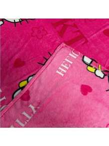 Sanrio 1pc / Sanrio Comfortably On A Warm And Cozy Cartoon Blanket With Cute Hello Kitty Designs On It. This Soft And Supple Flannel Top Will Keep You Comfortable And Cozy. Suitable For Sofas, Beds, And Office Napping - Modern Knitted Design, Ultra Soft Home, Picnic, And Travel Blankets - All Season Comfortable Personalized Blankets