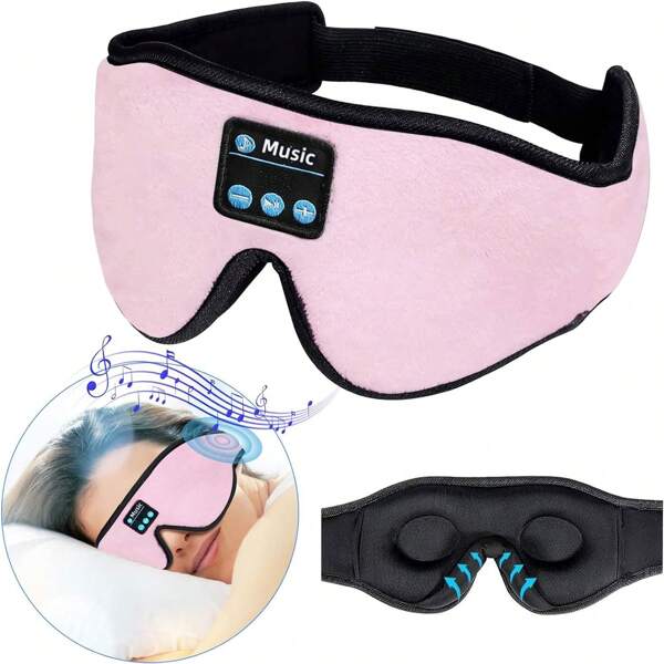 HITOZON 3D Sleep Eye Mask Headphones Wireless - Ultra-Thin HD Stereo Speakers, Comfort For Sleeping, Travel, Yoga & Meditation (Unisex)