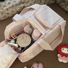 Multineos Comercial Large Capacity Portable Cosmetic Bag Travel Portable Cosmetic Wash Storage - Pink - View 3