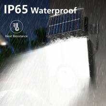 ضوء الفيضان الشمسي بريموت كنترول 112 ليد، بشكل مروحي بزاوية دوران 150 درجة، لوحة شمسية منفصلة، 3 أوضاع إضاءة، إضاءة شوارع بحساس حركة، إضاءة ثلاثية الجوانب، مناسب لإضاءة الحائط والمركبات والحديقة