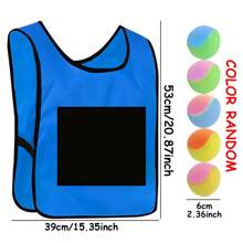 2pcs 39x53cm Outdoor Sticky Ball Vest With 10pcs 6cm Soft Ball Outdoor Interactive Sports Creative Throwing Sticky Target Sandbag Set