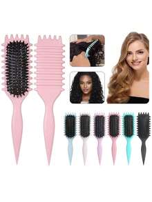 2025 新款卷发梳-卷发梳 定型卷发梳，适用于卷发，卷发梳，湿发，塑造和定型女士卷发