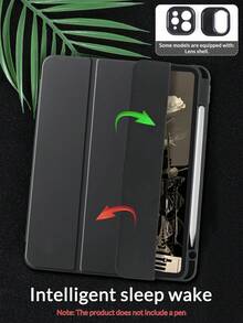 1 件透明亚克力三折支架带笔槽，彩色边框软边全覆盖亚克力后盖，睡眠/唤醒平板电脑保护套，兼容 iPad Mini6/Mini7/Air1/Air2/9.7/10.2/10.5/Air4/Air5/10.9/Pro11/10th/Air 11 英寸 (M2)-2024/Pro 11 英寸 (M4)-2024/iPad Air 11 英寸 (M3) 2025/iPad (A16) 11 英寸第 11 代 2025 苹果机型。不含手写笔，部分型号带镜框。