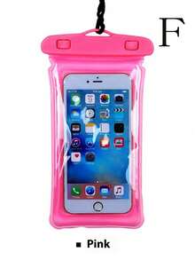 Laser Inflatable Waterproof Phone Pouch, Shock Proof Waterproof Swimming Phone Bag With Lanyard, Transparent Touch Screen Phone Case For Outdoor/Floating/Swimming Activities, Random, Beach Essentials, Beach Accessories, Pool Float, Pool Inflatable - White - View 6