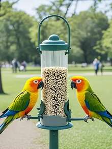 简易户外花园悬挂式喂鸟器，畅销自动蜂鸟喂食器，适用于庭院和野生动物喂食 - 彩色 - 查看 3