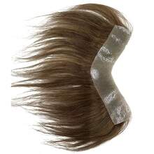 LFrontal Hairpiece For Women Human Hair Extensions Forehead Hairline PU Skin Toppers Hair Replacement Toupee 0.78x6.29 Inch 7 Light Brown Color 5001 - #7LightBrownColor - View 3