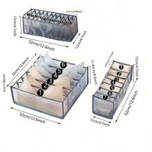 3 Stücke multifunktionale Kleiderschrank-Organizer - Stoffkleidungsaufbewahrungsboxen für Unterwäsche, Socken, BH, Haushalts-Schubladeneinteilungen