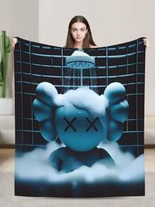 Kawss Kawaii Kaw Animation Theme Flannel Blanket - ,Print Blanket Living Room, Sofa And Travel - Gorgeous Mixed Color Gifts For Friends And Family, Double-Layer Blanket Comfortable Bedroom Decoration