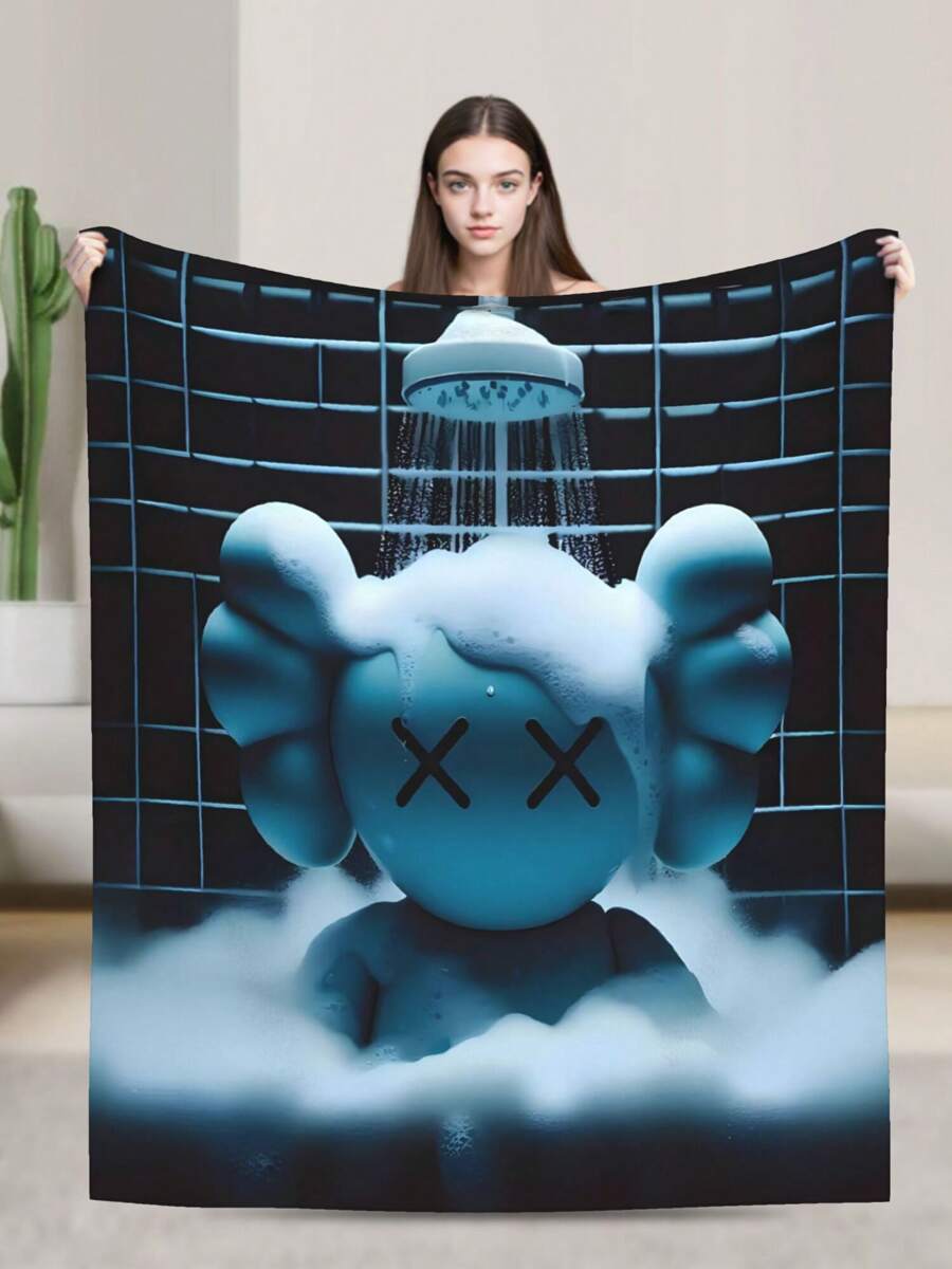 Kawss Kawaii Kaw Animation Theme Flannel Blanket - ,Print Blanket Living Room, Sofa And Travel - Gorgeous Mixed Color Gifts For Friends And Family, Double-Layer Blanket Comfortable Bedroom Decoration