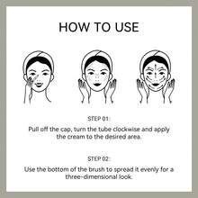 1 件带刷子的轮廓化妆棒，3D 阴影鼻雕哑光遮瑕膏高光高光修容霜，适用于面部化妆 - 彩色 - 查看 12