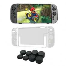 1pc 2 Console Protective Case + 2pcs Detachable Controller Grip Covers + 8pcs Joystick Caps Set, Anti-Drop, Anti-Dust, Anti-Scratch, Enhanced Gameplay Experience - Multicolor - View 1