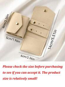 1个装奢华麂皮首饰卷式收纳盒 - 高级耳环、戒指、耳钉、项链收纳盒 - 小巧便携，保护性强，旅行必备，适合旅行、上学、度假、露营，迷你夏季首饰盒，戒指、项链、手链、首饰配件收纳盒，首饰袋，生日礼物，母亲节礼物