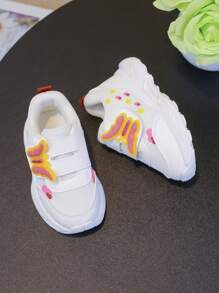 1 paire de baskets bébé respirantes, légères et confortables avec un design mignon de papillon. Convient pour toutes les saisons