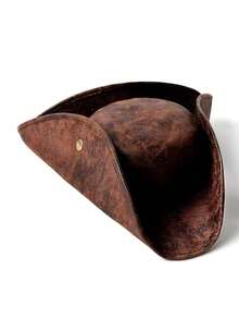 1 Retro Pirate Hat, Triangle-Shaped Pirate Hat, Perfect For Various Parties As An Eye-Catching Decoration, Suitable For Top Hats, Movie Costumes, Clown Hats, Irish Dance Costumes, Etc. Men Winter Clothing