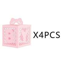 4pcs/Set Baby Shower Day Decoration Gift Box Gender Reveal Candy Box Baby Shower Party Decoration Box - Multicolor - View 9