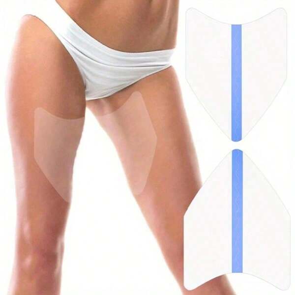 4 piezas Protectores contra el roce de los muslos, Bandas transparentes e invisibles anti-roce para los muslos, Pegatinas transparentes impermeables, Impermeables y transpirables, Para hombres y mujeres, Cinturón, Pegatinas