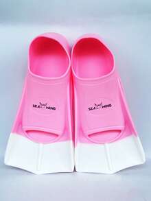 1pc Free Diving Swimming Training Fin, Solid Color/Multicolor Silicone Professional Snorkeling Training Equipment Unisex, Beach Essentials, Beach Accessories, Pool Float - Multicolor - View 30