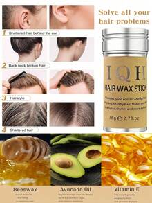 Set da 4 pezzi di pettini e cera per capelli, 1 pezzo di barretta di cera per capelli non unta per styling, pomata forte che rende i capelli ordinati e puliti, 1 pezzo di pennello per bordi per mantenere i bordi dei capelli lisci, 1 pezzo di pettine per acconciare i capelli lisci, controllo dei baby hair e domare le doppie punte