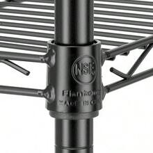 LCTEFLSEAWORTHLLC Finnhomy 3 Tier Heavy Duty Commercial Grade Utility Cart, Wire Rolling Cart With Handle Bar, Steel Service Cart With Wheels, Kitchen Carts On Wheels, Metal Cart Shelf Size 18" D X 36" W, NSF, Black - 36"L Chrome - View 2