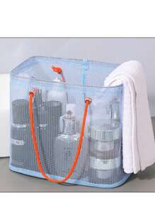 Large Mesh Shower Bag, Unisex Waterproof Beach Bag, Travel Gym Yoga Spa Toiletry Storage Organizer, Dirty Clothes Basket For Seaside Holiday