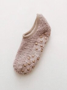 1/3/6 Pairs Women Fuzzy Non-Slip Loafer Socks, Soft Cozy Breathable Low-Cut House Socks - Multicolor - View 15