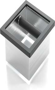 Bottomless Coffee Knock Box, Stainless Steel Espresso Knock Box Chute For Coffee Grounds, Counter Mounted Knock Box, Open Bottom Countertop Knock Box For Commercial Coffee Shop Office Home - trắng - Xem 1