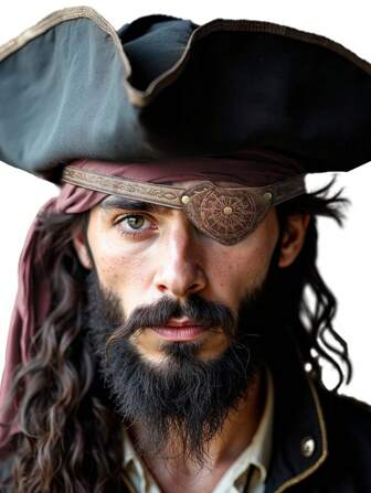 1 件中世纪 PU 皮革海盗独眼面具朋克眼罩维京人角色扮演文艺复兴眼头配件角色扮演道具万圣节万圣节配饰