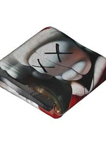 1pc Kawss Kawaii Kaw  Anime Themed Ultra Soft Reversible Flannel Throw Blanket - Contemporary Style, Digital Print, All Seasons Multipurpose Knitted Bedding, Anti-Pilling Polyester