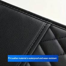 1 pieza Organizador para respaldo de asiento de coche, bolsa de almacenamiento multifuncional de cuero PU premium, elegante decoración interior colgante para el coche, cubo de basura para coche de gran capacidad, accesorios universales para mujeres, perfecto para artículos esenciales de viaje, regreso a la escuela y almacenamiento en dormitorio, diseño acolchado en negro elegante para una organización sin esfuerzo, ideal para viajes por carretera en vacaciones, reuniones de Acción de Gracias, viajes navideños y aventuras de Año Nuevo, mejora la estética de tu coche mientras lo mantienes ordenado y funcional, regalo perfecto para el Día de San Valentín y ocasiones especiales, eleva tu experiencia de conducción con esta versátil solución de almacenamiento.