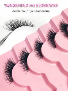 False Eyelashes,7 Pairs Cat Eye Half Eye Clear Band Nature Crisscross Wispies Soft False Lashes Fake Eyelashes For Party Half Lashes Clear Band Eyelashes Cat Eye False Eyelashes Short Soft 3d Faux Mink Eyelashes Soft Natural Makeup