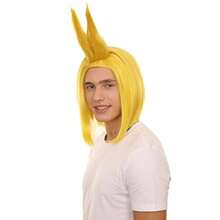 MAdult Men's 20" Inch Long Length Spiked Halloween Cosplay All Might Costume Wig Synthetic Soft Fiber Hair Perfect For Your Next Video Game Convention And Group Anime Party!7001 - Màu vàng - Xem 2