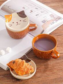 1pc Ceramic Cup For Home Kitchen Restaurant Living Room, Gifts, Coffee Cup, Water Cup, Tea Cup, Cold Drink Cup, Mug, Insulated Mug, Suitable For Tea, Coffee, Milk, Juice, Weddings, Parties, Birthdays