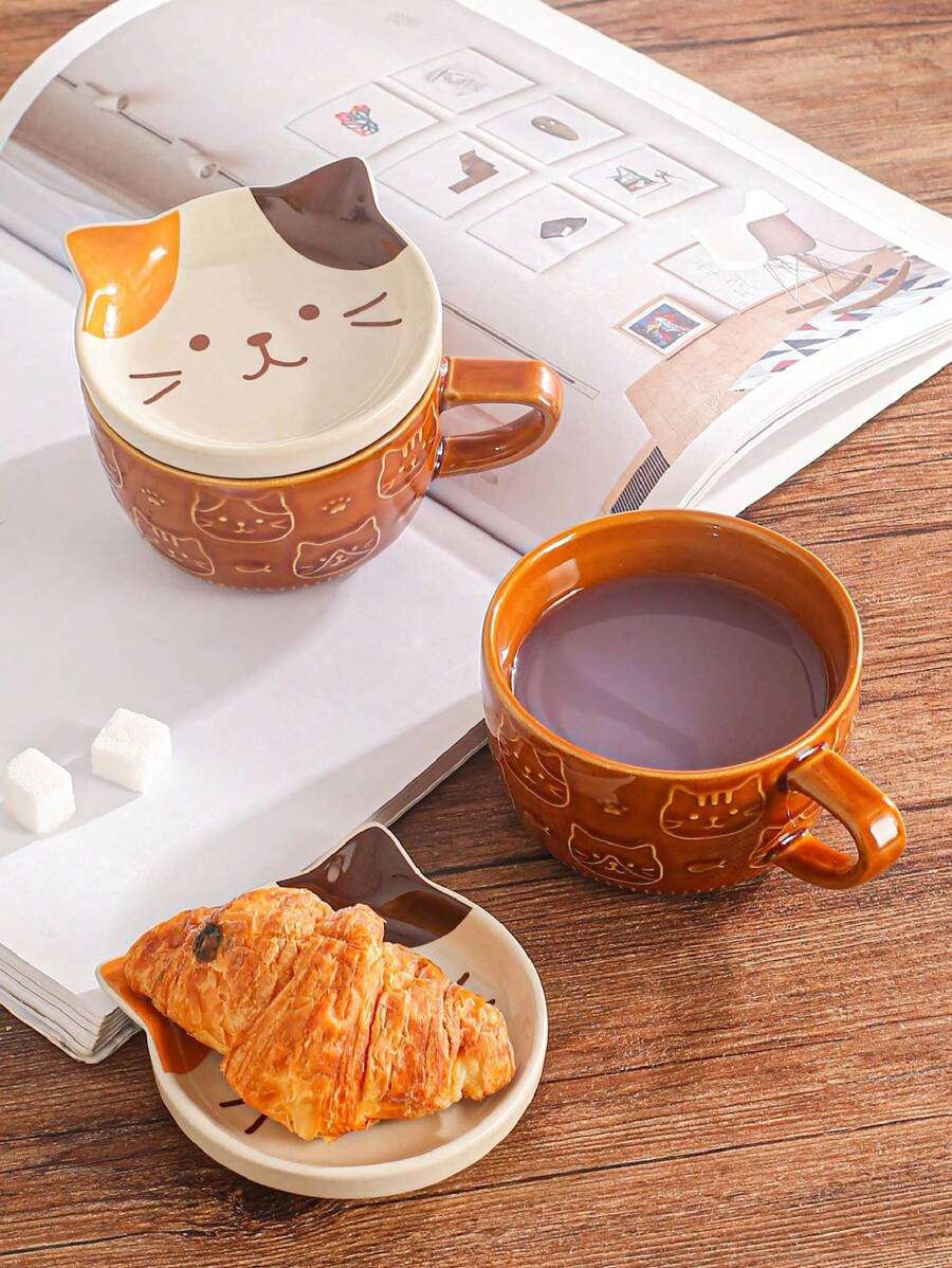 1pc Ceramic Cup For Home Kitchen Restaurant Living Room, Gifts, Coffee Cup, Water Cup, Tea Cup, Cold Drink Cup, Mug, Insulated Mug, Suitable For Tea, Coffee, Milk, Juice, Weddings, Parties, Birthdays