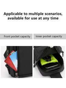 1 buc geantă mini crossbody pentru bărbați, geantă de telefon, geantă de umăr diagonală multifuncțională pentru sporturi în aer liber, drumeții, alergare, ciclism, călătorii, serviciu, geantă de mesager simplă la modă