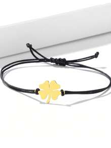 New Handmade Four-Leaf Clover Braided Bracelet, Popular In Europe And America