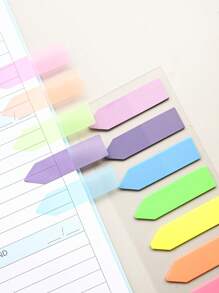 140 Sheets Of 1 PET Arrow Index Sticker Book Topic Label Paper Translucent Plastic Sticky Notes,School Supplies,Back To School