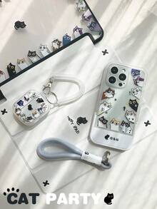 Ốp lưng pha lê trong suốt hình mèo đen hoạt hình dễ thương và đẹp mắt, chống sốc, phù hợp với ốp lưng bảo vệ iPad thế hệ thứ bảy, thứ tám (10,2 inch) và thứ mười, khe cắm bút tích hợp, hỗ trợ chức năng ngủ và thức, quà tặng ngày lễ, quà tặng năm mới. - Nhiều màu - Xem 5