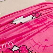 Sanrio 1pc / Sanrio Comfortably On A Warm And Cozy Cartoon Blanket With Cute Hello Kitty Designs On It. This Soft And Supple Flannel Top Will Keep You Comfortable And Cozy. Suitable For Sofas, Beds, And Office Napping - Modern Knitted Design, Ultra Soft Home, Picnic, And Travel Blankets - All Season Comfortable Personalized Blankets