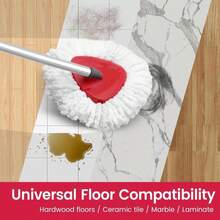 Mop Heads Replacement For O Cedar Easy Wring Spin Mop 1 Tank System, Microfiber Mop Refills, Spin Mop Replacement Head (6pack) - White - View 5