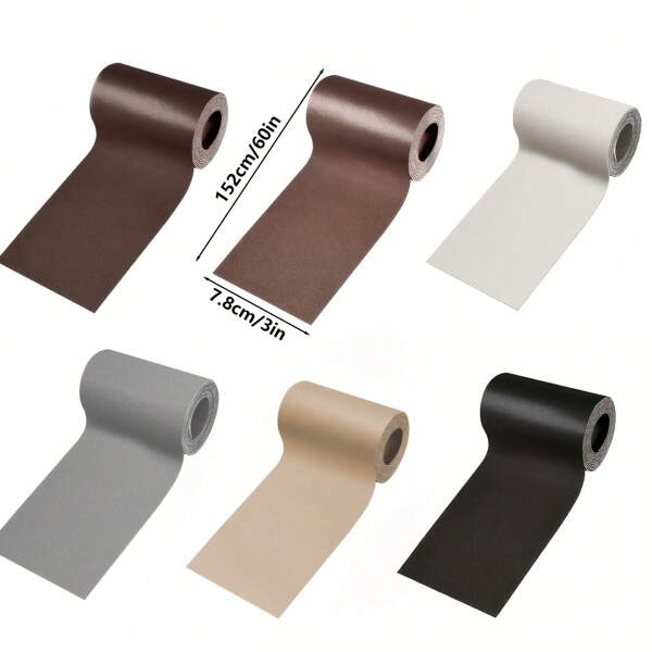 Lederreparaturband, 8 cm x 150 cm, selbstklebender Lederpatch, in verschiedenen Farben erhältlich, geeignet für Möbel, Sofas, Autositze, Bürostühle, Reparatur-Set