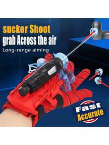 1个升级版蜘蛛网发射器，蜘蛛英雄玩具，可发射蛛网，吸附在墙上，趣味十足，逼真的蜘蛛网发射器，生日礼物，复活节礼物，节日玩具 - 彩色 - 查看 2