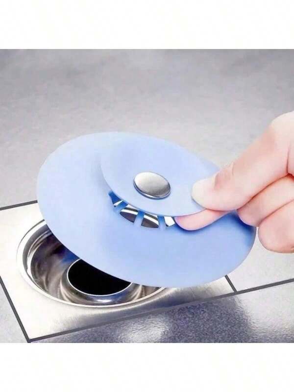 Press - Type Closed Sink Floor Drain Cover, Drain Plug, Sink Filter Plug, Sewer Odor - Proof Filter, Random Color