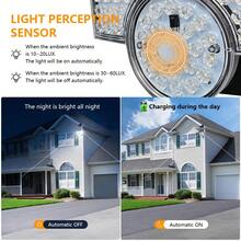 ضوء الفيضان الشمسي بريموت كنترول 112 ليد، بشكل مروحي بزاوية دوران 150 درجة، لوحة شمسية منفصلة، 3 أوضاع إضاءة، إضاءة شوارع بحساس حركة، إضاءة ثلاثية الجوانب، مناسب لإضاءة الحائط والمركبات والحديقة