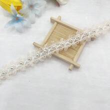 1 件 2.5 厘米宽欧根纱蕾丝串珠饰边，DIY 服装、舞蹈服装、包袋、配饰工艺品 - 彩色 - 查看 6