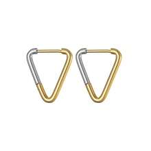 1 Par Aretes De Acero Inoxidable Con Forma Rectangular Para Mujer - Cuadrado - Ver 7