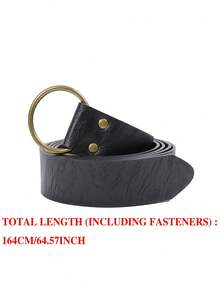 1 件中世纪骑士服装配饰文艺复兴皮带男士时尚皮带腰带适用于连衣裙牛仔裤配金色圆扣