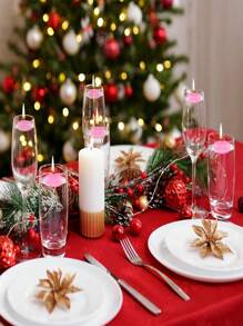 20pcs/10pcs/5pcs Oval Pink Water Floating Candles, Paraffin Wax Candles, Ideal For Home Decoration, Wedding, Aromatherapy Gifts, Romantic Atmosphere For Festival, Valentine Dinner, Water Floating Candles