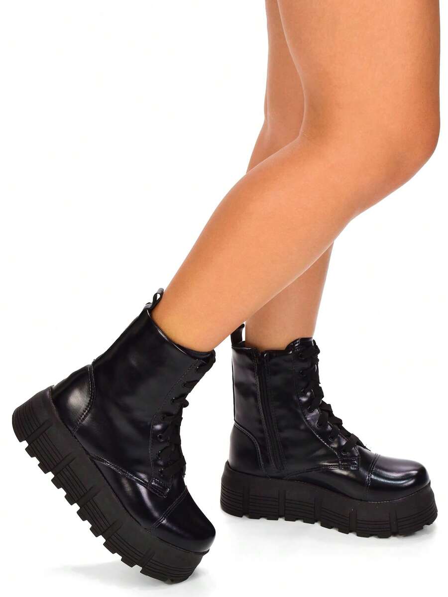 Women's Tractor Boot Casual Party - 黑色 - 查看 1