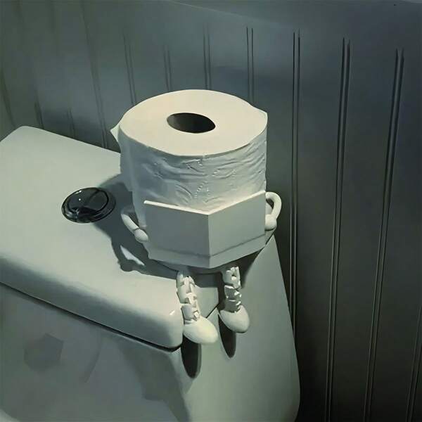 1pc Funny Toilet Paper Holder - With Functional & Artistic Movable Joint Design, Suitable For Office, Home Bathroom Or Any Restroom
