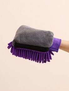 Chenille Car Wash Gloves, High-Quality Anti-Scratch Microfiber, Thickened Cleaning Gloves, Car Waxing Brush